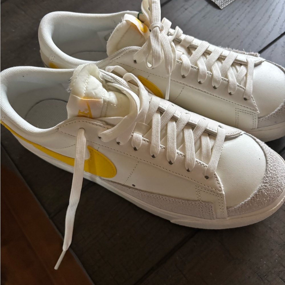 NWT and box - Nike White and Yellow Athletic Shoes